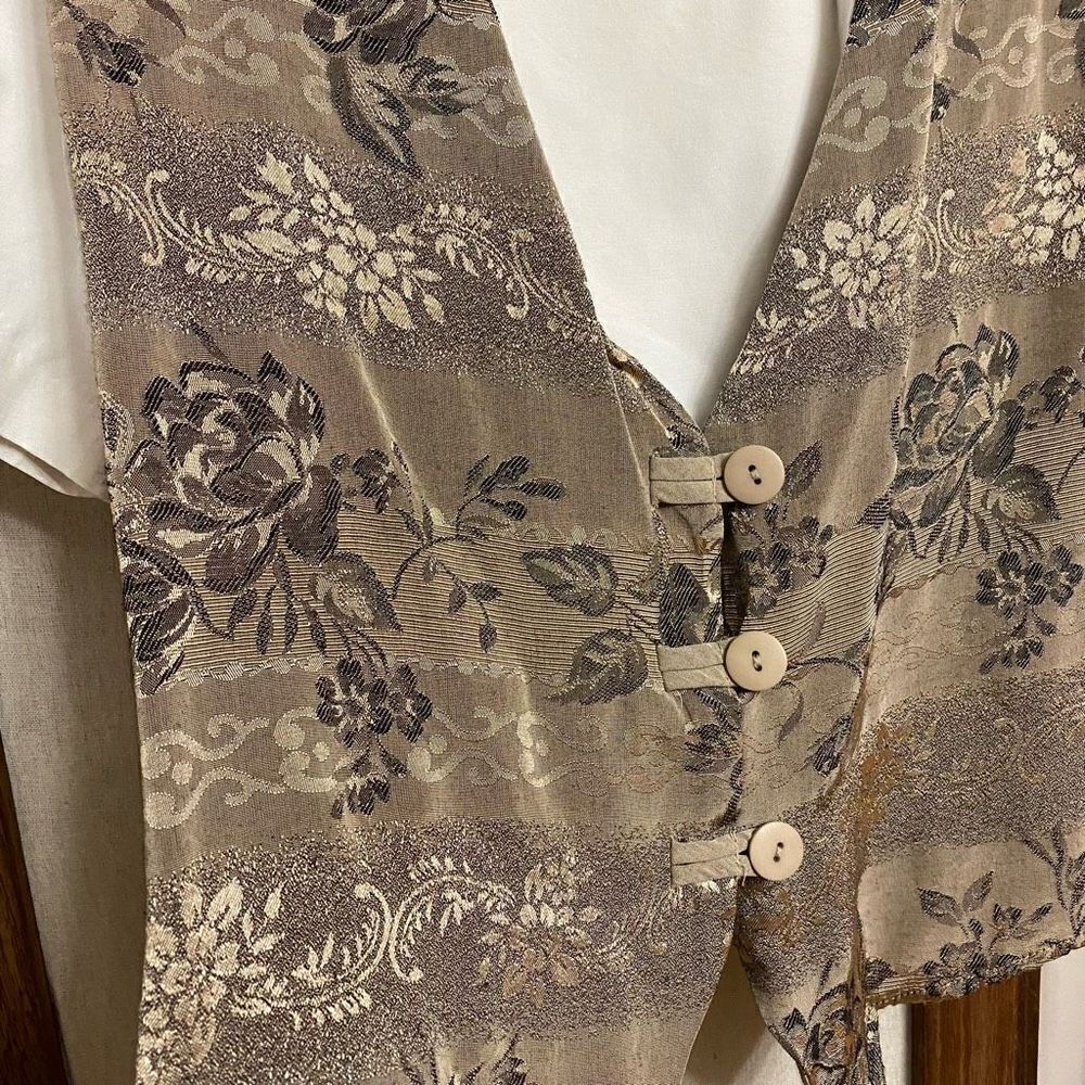 80’s Brocade Vested Blouse - Picture 3 of 4